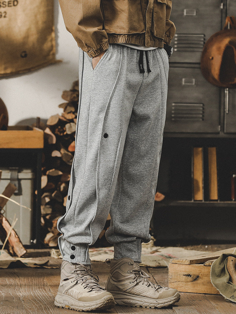 Winter Loose Fashion Brand Sports Breasted Casual Men's Trousers