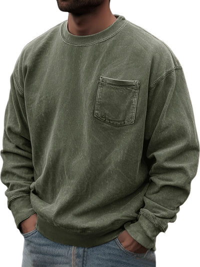 Men's Pullover Round Neck Long Sleeves Sweater
