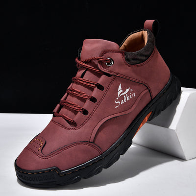 Comfortable Flat Lace-up Casual Shoes For Hiking