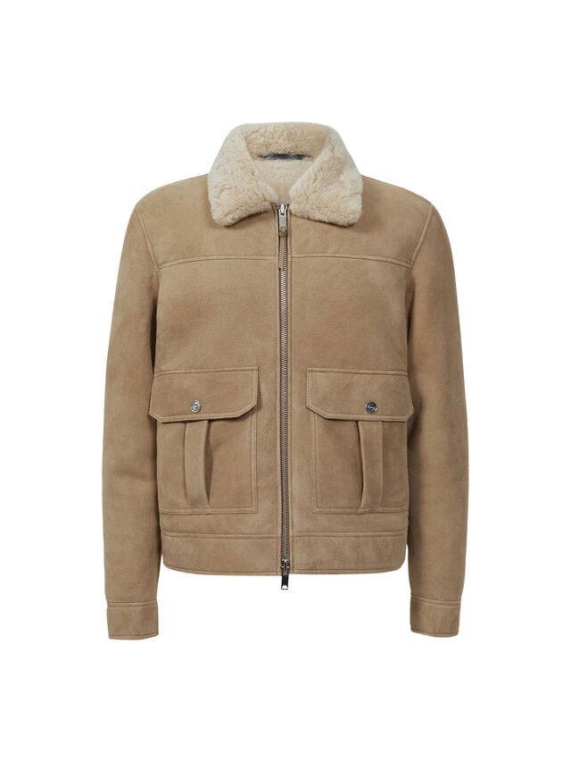 Roseberry Suede Sheepskin Zip-Through Jacket