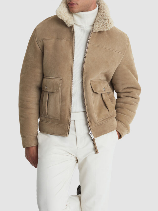 Roseberry Suede Sheepskin Zip-Through Jacket