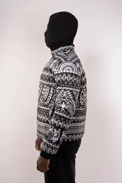 Tribal Owl Puffer Jacket