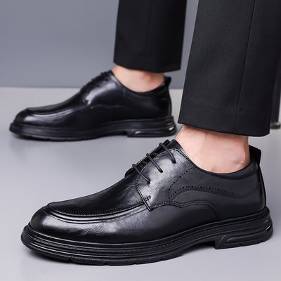 Men's Business Formal Brown Lace-up Leather Shoes