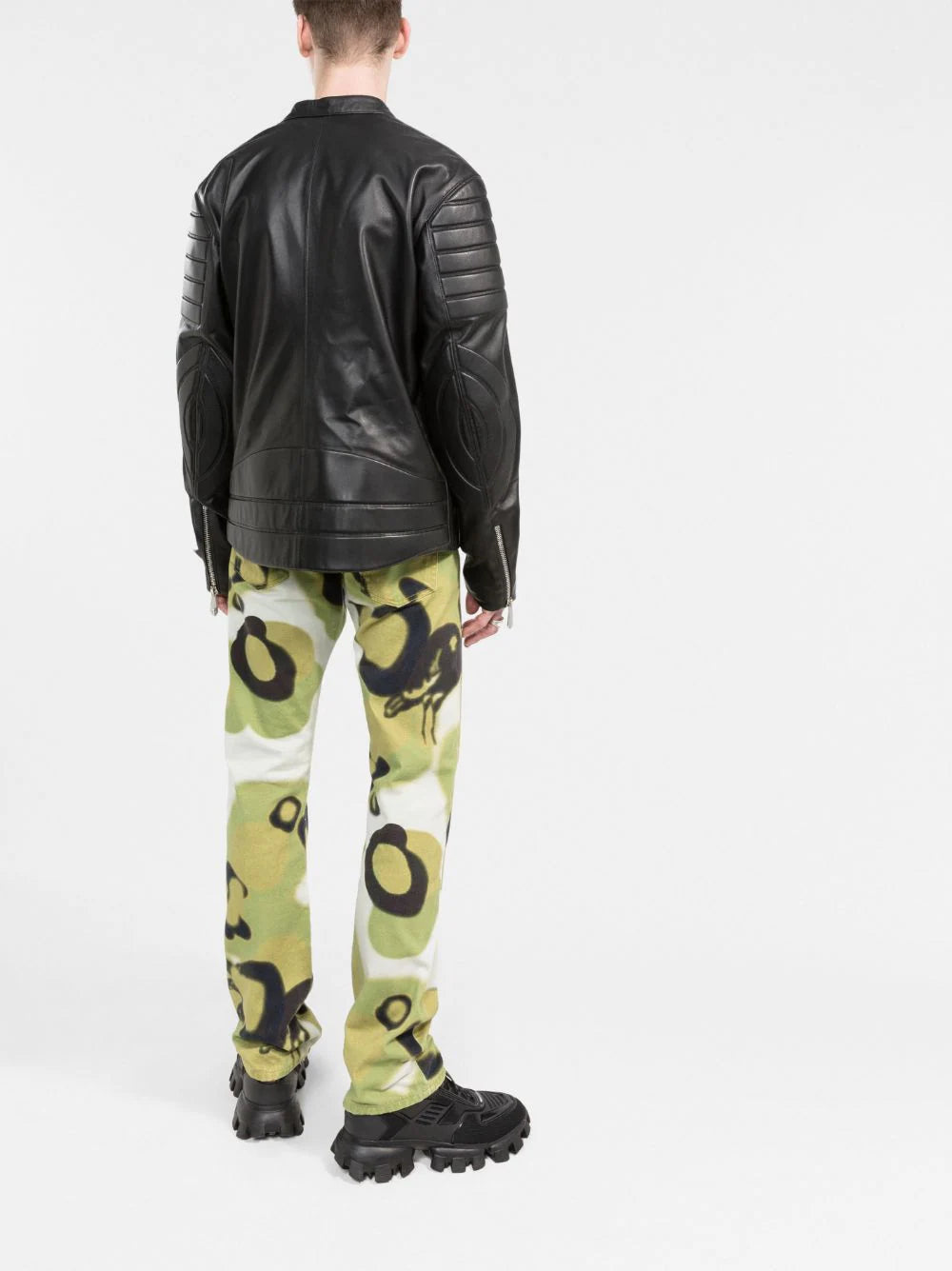 Doberman-print moto jacket