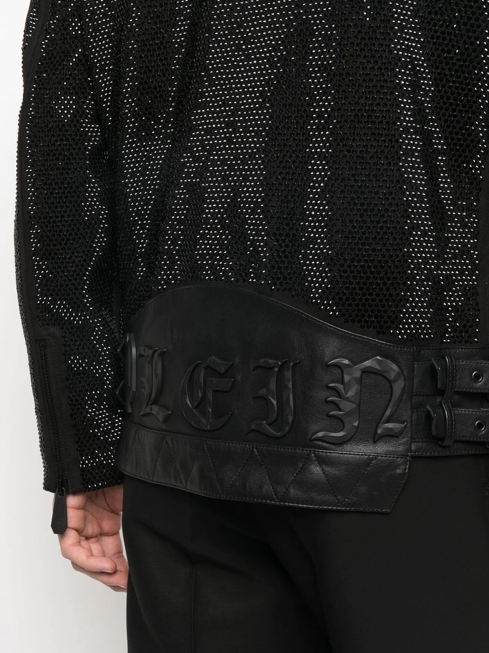 leather disco biker jacket