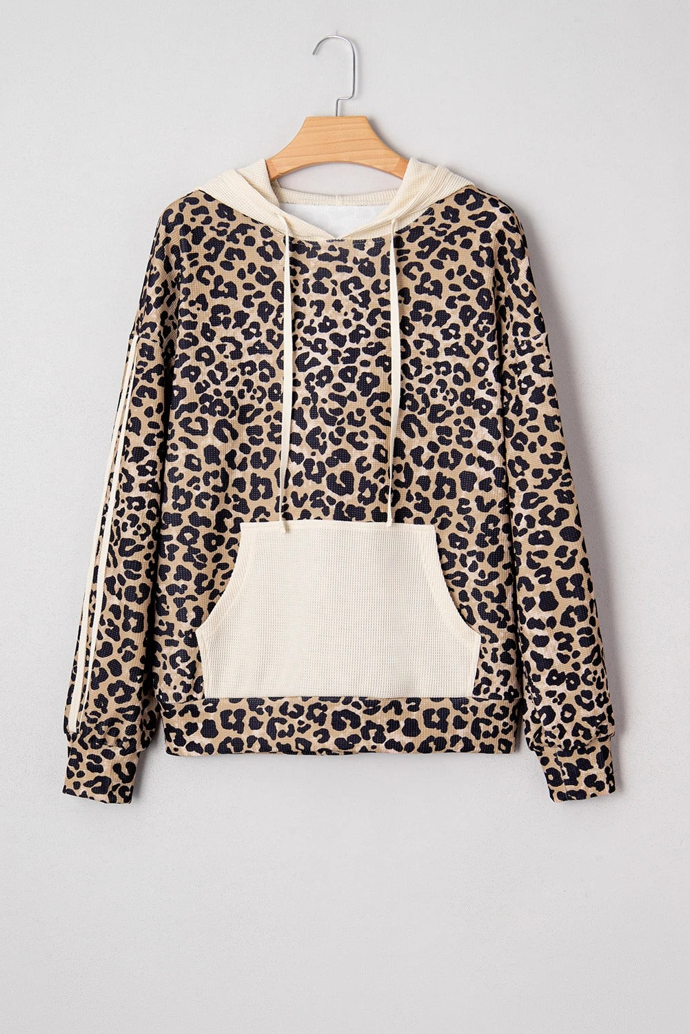 Women's Loose Retro Leopard Print Hooded Sweatshirt
