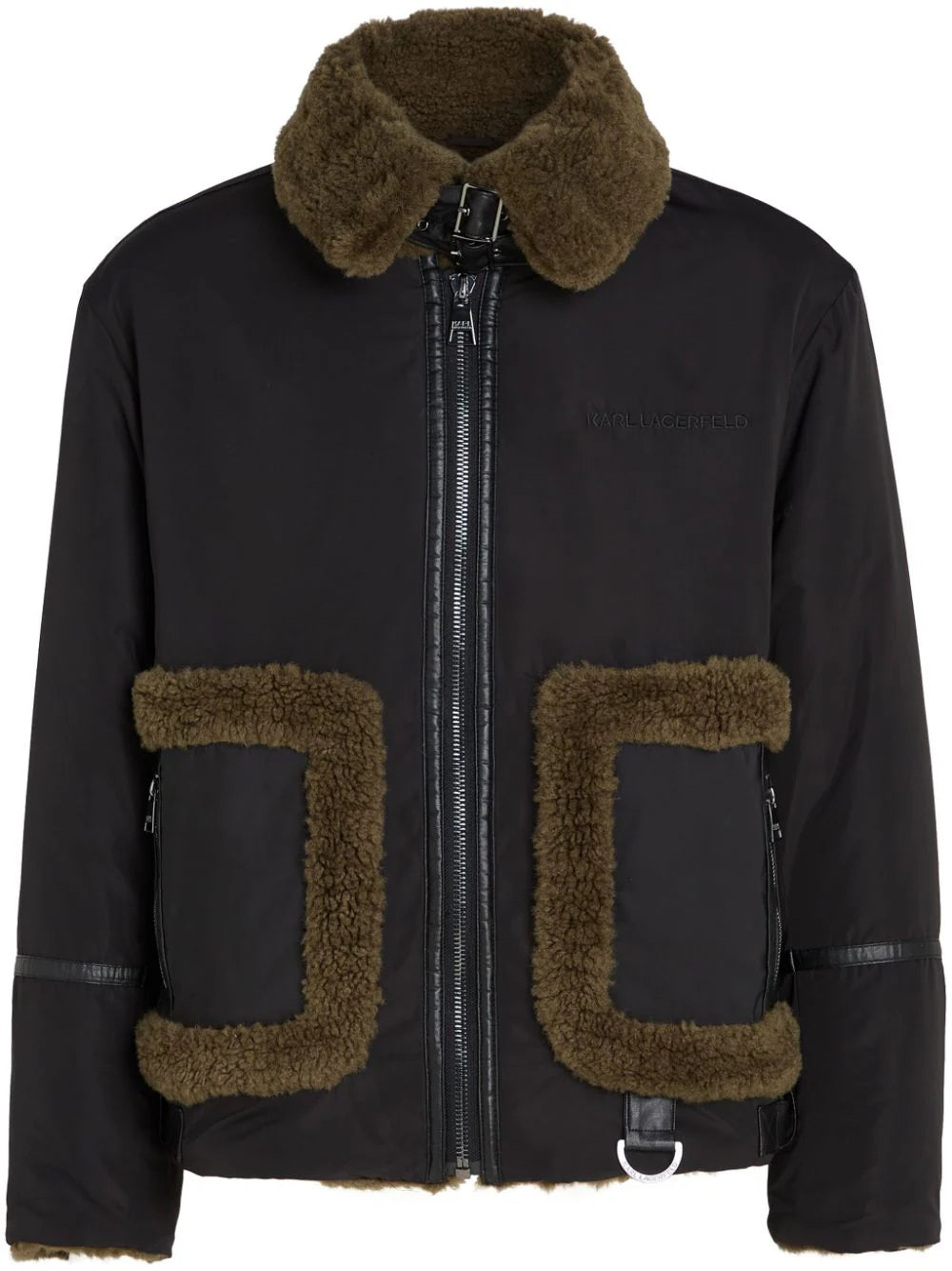 faux-shearling zipped jacket