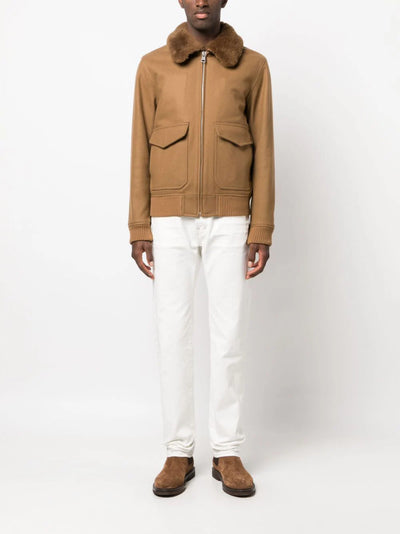 shearling-collar shirt jacket