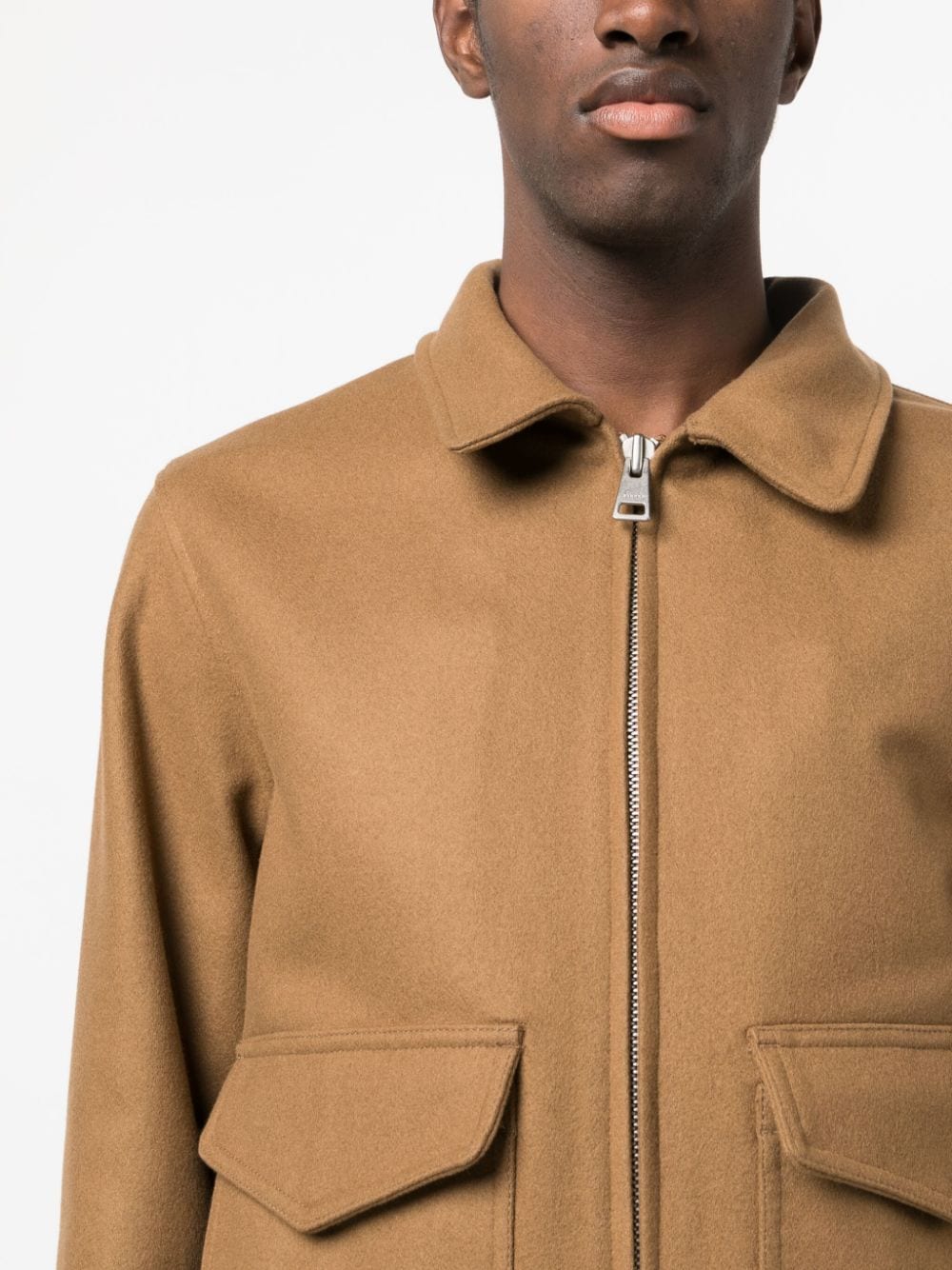 shearling-collar shirt jacket