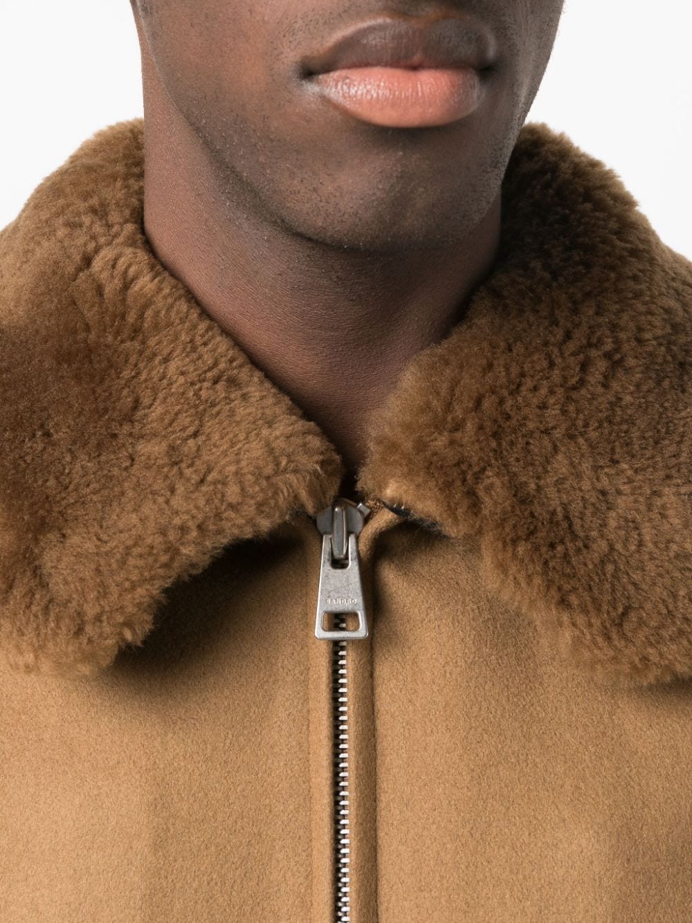 shearling-collar shirt jacket