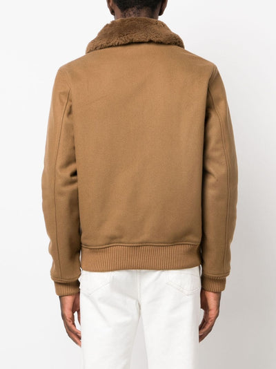 shearling-collar shirt jacket