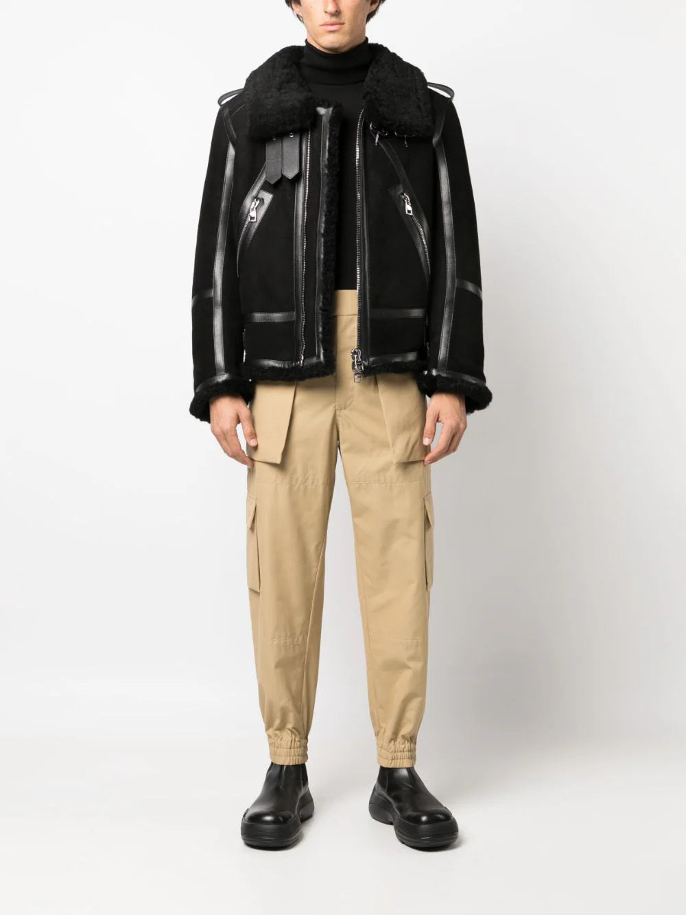 leather biker jacket