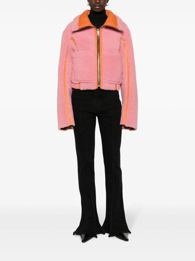 two-tone leather jacket