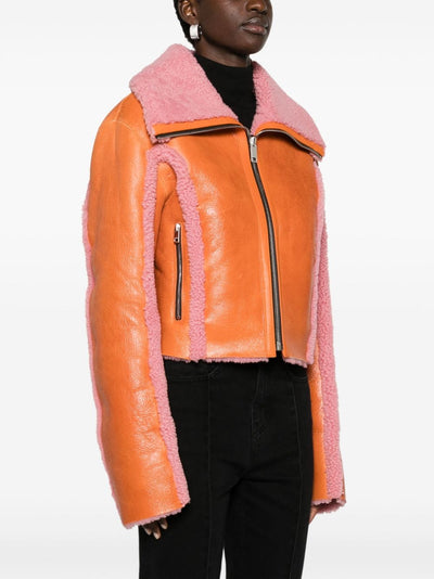 two-tone leather jacket