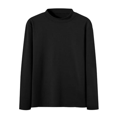 Men's Knitted Cashmere Sweater With Mid-neck For Warmth And Layering