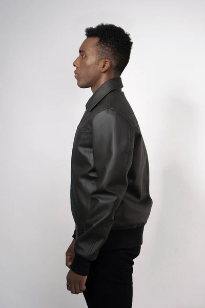 ThreadCrafted Faux Leather Jacket