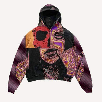 Fashion Casual Printed Polyester Sweater