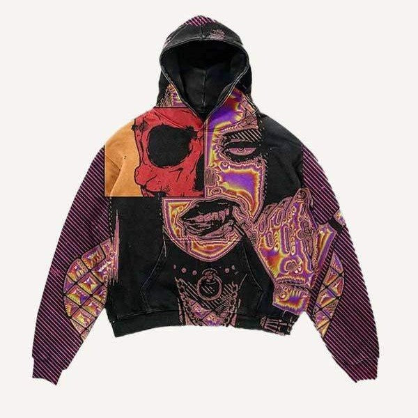 Fashion Casual Printed Polyester Sweater