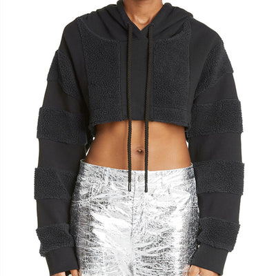 Fashion Casual Sweater Niche Design Lamb Wool Stitching