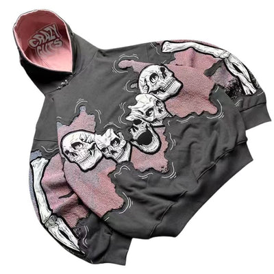 Women's Printed Hooded Long Sleeve Street Fashion Sweatshirt