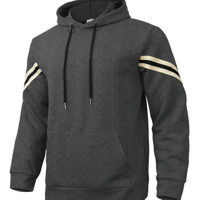 Jacquard-woven Thermal Outdoor Sports Trendy Hooded Hoodie For Men