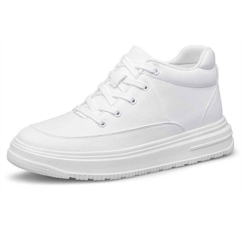 Men's Platform Sneakers High-Top Lace-Up Thick Sole Casual Shoes