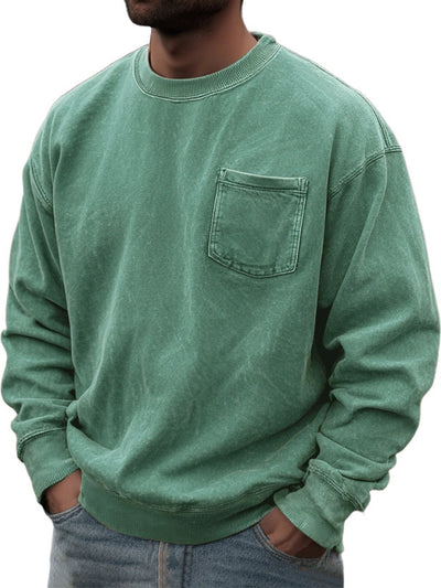 Men's Pullover Round Neck Long Sleeves Sweater