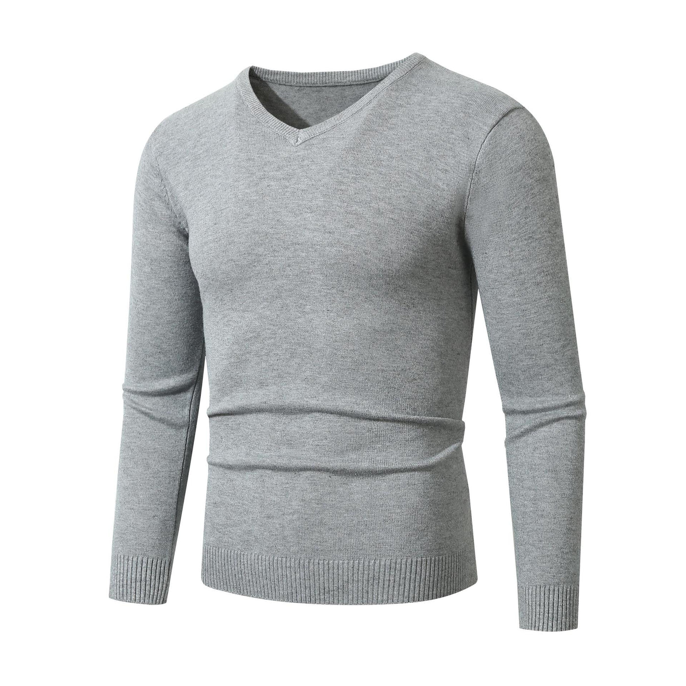 European And American Casual Long-sleeve V-neck Sweater Base Layer