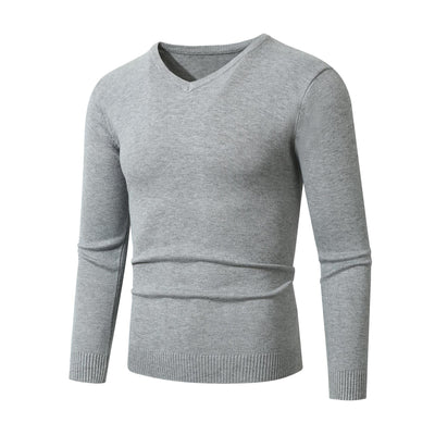 European And American Casual Long-sleeve V-neck Sweater Base Layer