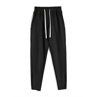 Slim Fit Leg Opening Zipper Ankle Banded Pants