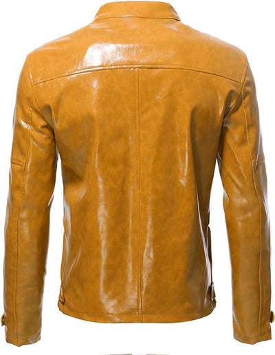 Leather Jacket Slim Lightweight