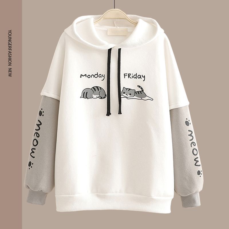 Spring Women's Clothing Student Hoodie Set Preppy-style Straight-leg Pants