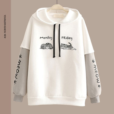 Spring Women's Clothing Student Hoodie Set Preppy-style Straight-leg Pants