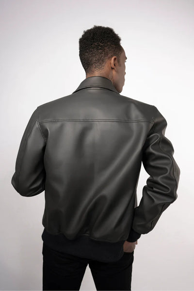 ThreadCrafted Faux Leather Jacket