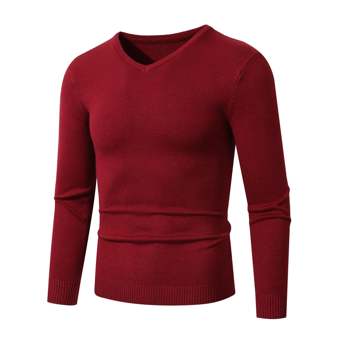 European And American Casual Long-sleeve V-neck Sweater Base Layer