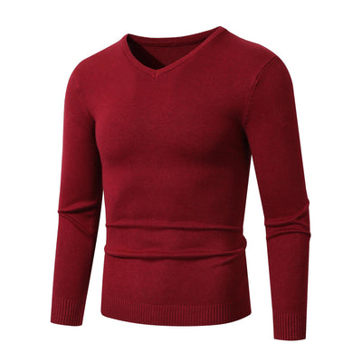 European And American Casual Long-sleeve V-neck Sweater Base Layer