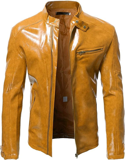 Leather Jacket Slim Lightweight