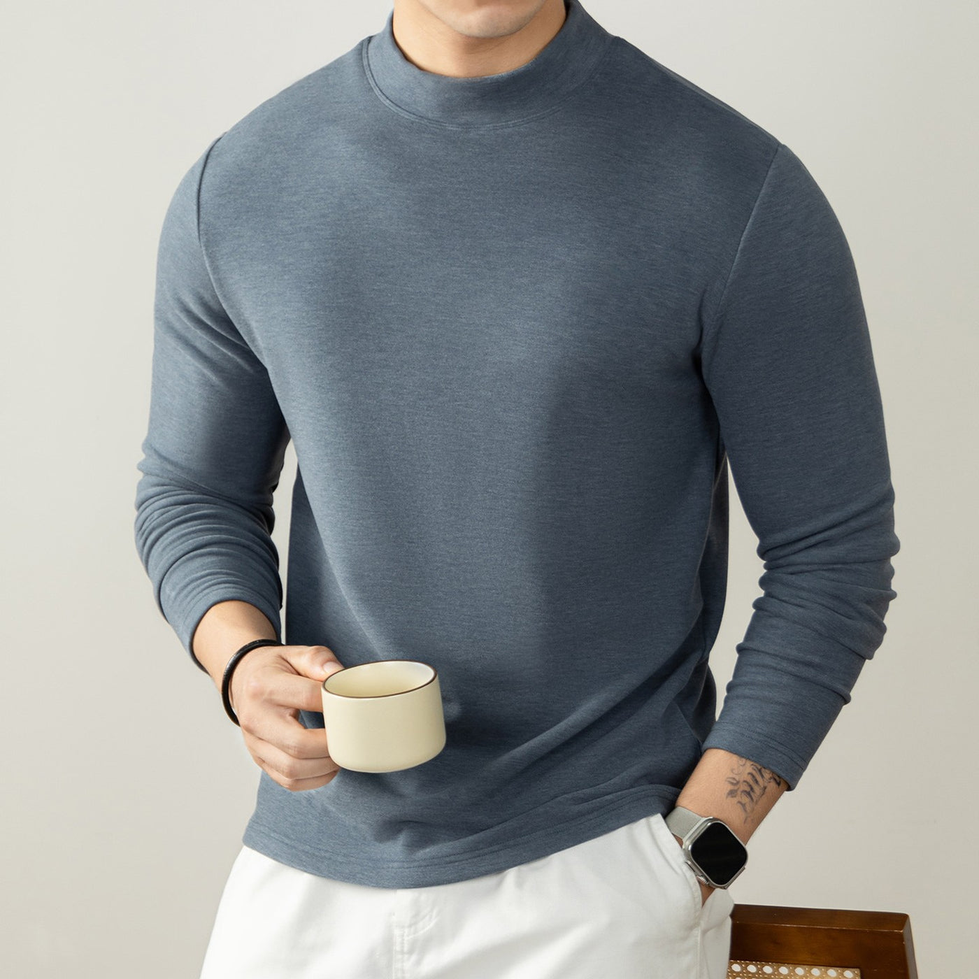 Warm Thickened Slim-fit Long-sleeve Men's Undershirt