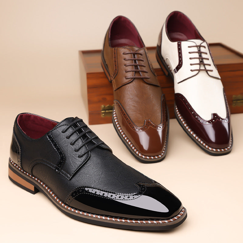 Men's High-end Versatile Comfortable Breathable Trendy Pointed Toe Leather Shoes