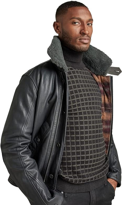 G-STAR RAW Men's Leather Jacket