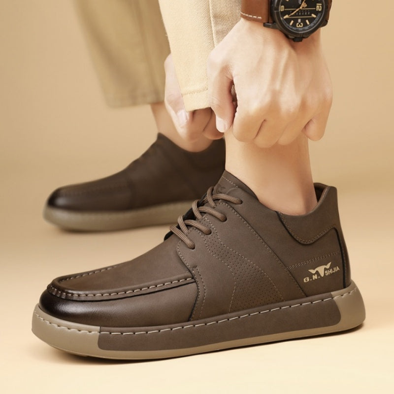 New Autumn Business Formal Shoes Men's British Mid-top