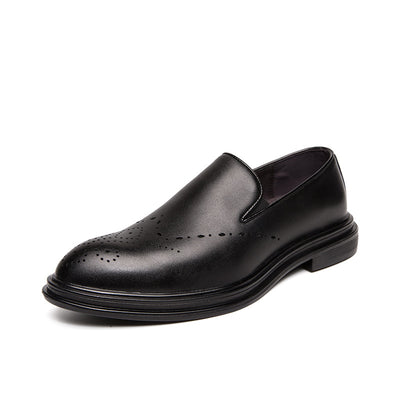Big Size Men's Leather Shoes Slip-on Loafers