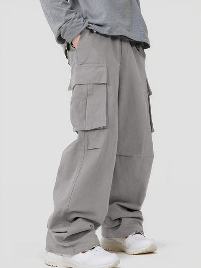 Three-dimensional Pocket Overalls Functional Lace-up Loose Casual Pants