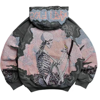 Women's Printed Hooded Long Sleeve Street Fashion Sweatshirt