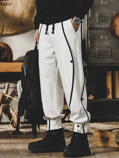 Winter Loose Fashion Brand Sports Breasted Casual Men's Trousers