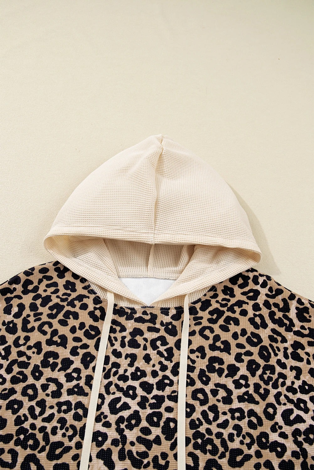 Women's Loose Retro Leopard Print Hooded Sweatshirt