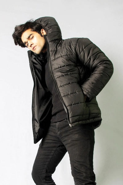 HOODED PUFFER JACKET