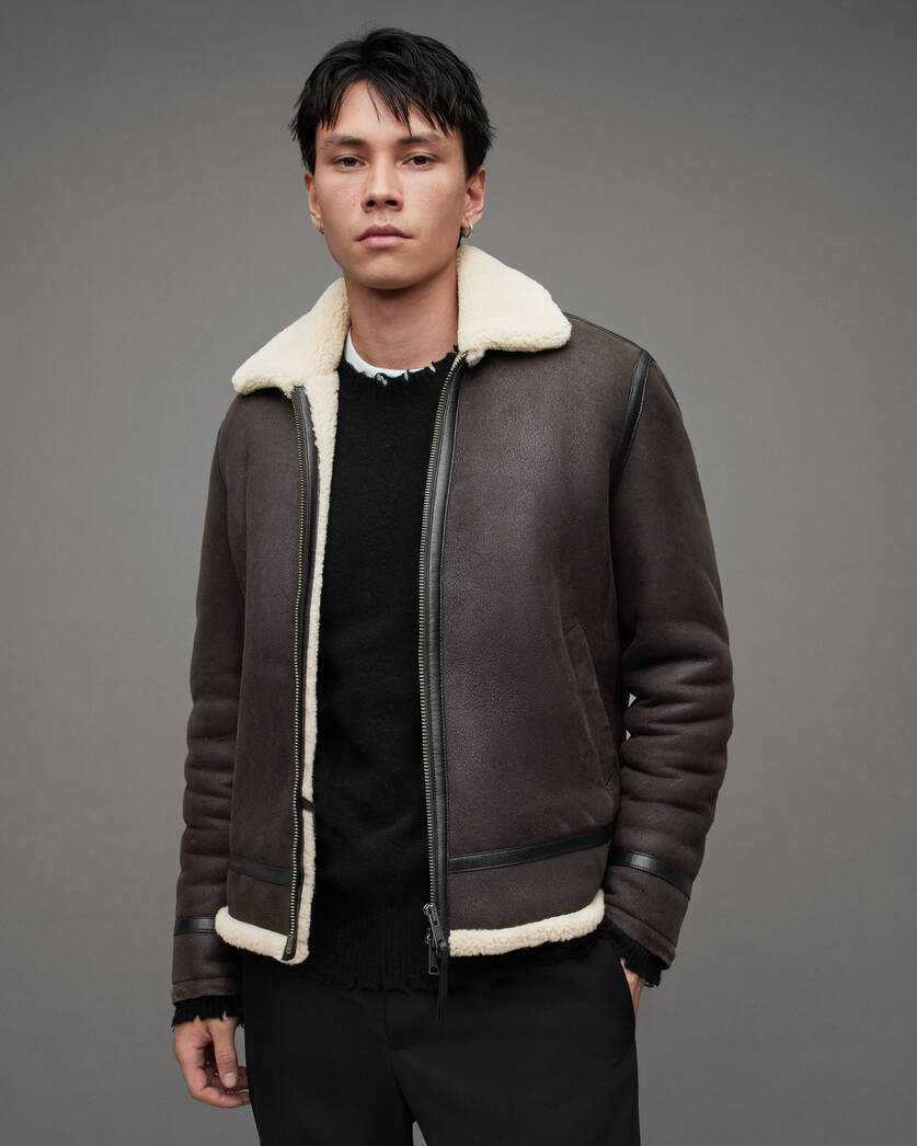 Rhys Zip Up Shearling Jacket