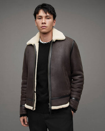 Rhys Zip Up Shearling Jacket