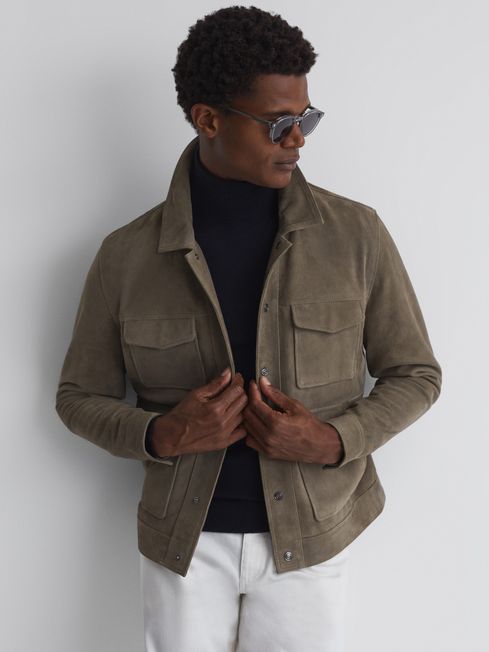 SUEDE POCKET FRONT JACKET